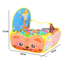 Портативный милый Шестигранник, в горошек детская многоугольный игровой бассейн с шариками в помещении и на открытом воздухе, легкая складная Игровая палатка домик с сумкой-розовый