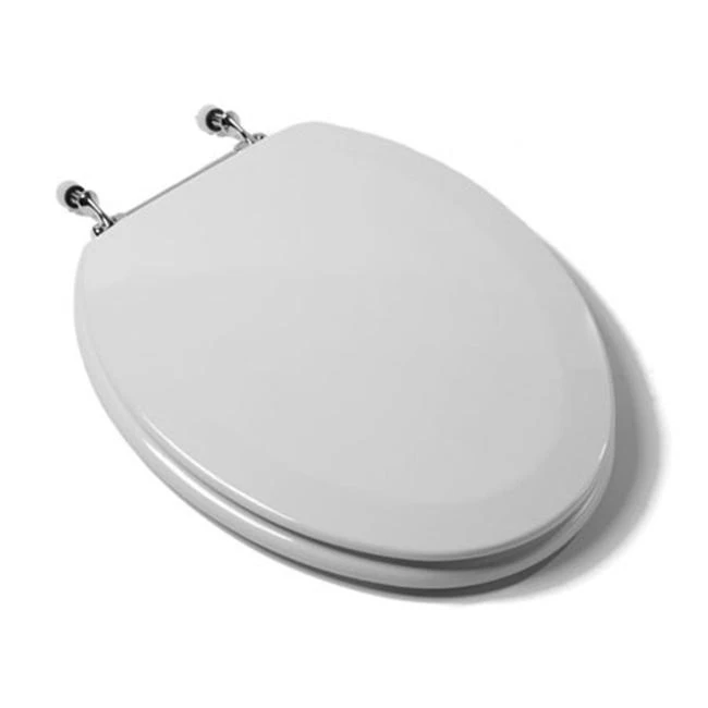 

Jones Stephen C1B4E2-00CH Deluxe Molded Elongated Wood Toilet Seat with Chrome Hinges- White