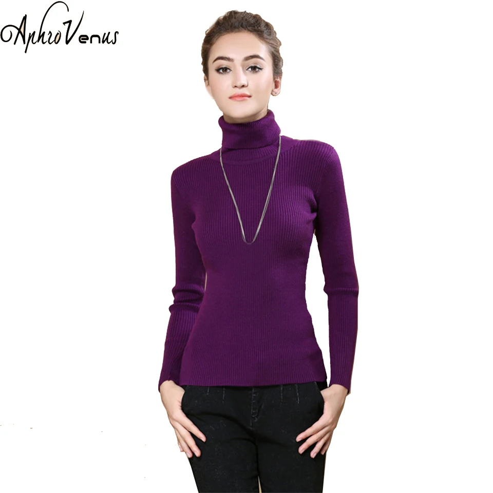 Women Sweater Long Knitted Wool Sweater Crochet Mujer 2017 Autumn Women Fashion Tops Turtleneck Sweater New Autumn Winter Warm