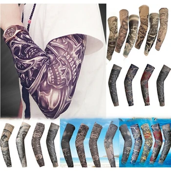 

Fashion Tattoo Sleeves Arm Warmer Unisex UV Protection Outdoor Temporary Fake Tattoo Arm Sleeve Warmer Sleeve Mangas