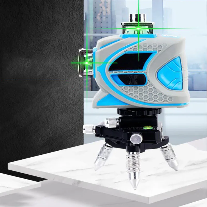 

12-Line Green Line Laser Level Self-Balancing Horizontal And Vertical Line Cross Laser Level Automatic Line Stick Wall Meter