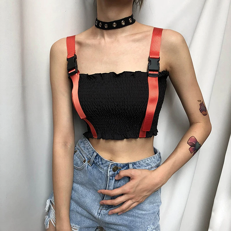 Спортивная одежда для женщин, укороченный топ для спортзала, Складывающийся топ на бретельках, Женская майка на бретельках без рукавов, укороченный топ