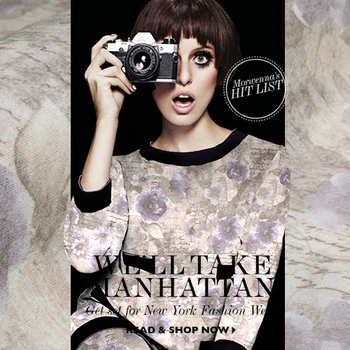 

Digital print knitted wool thickening fabric woman apparel fabrics 400grams per metre