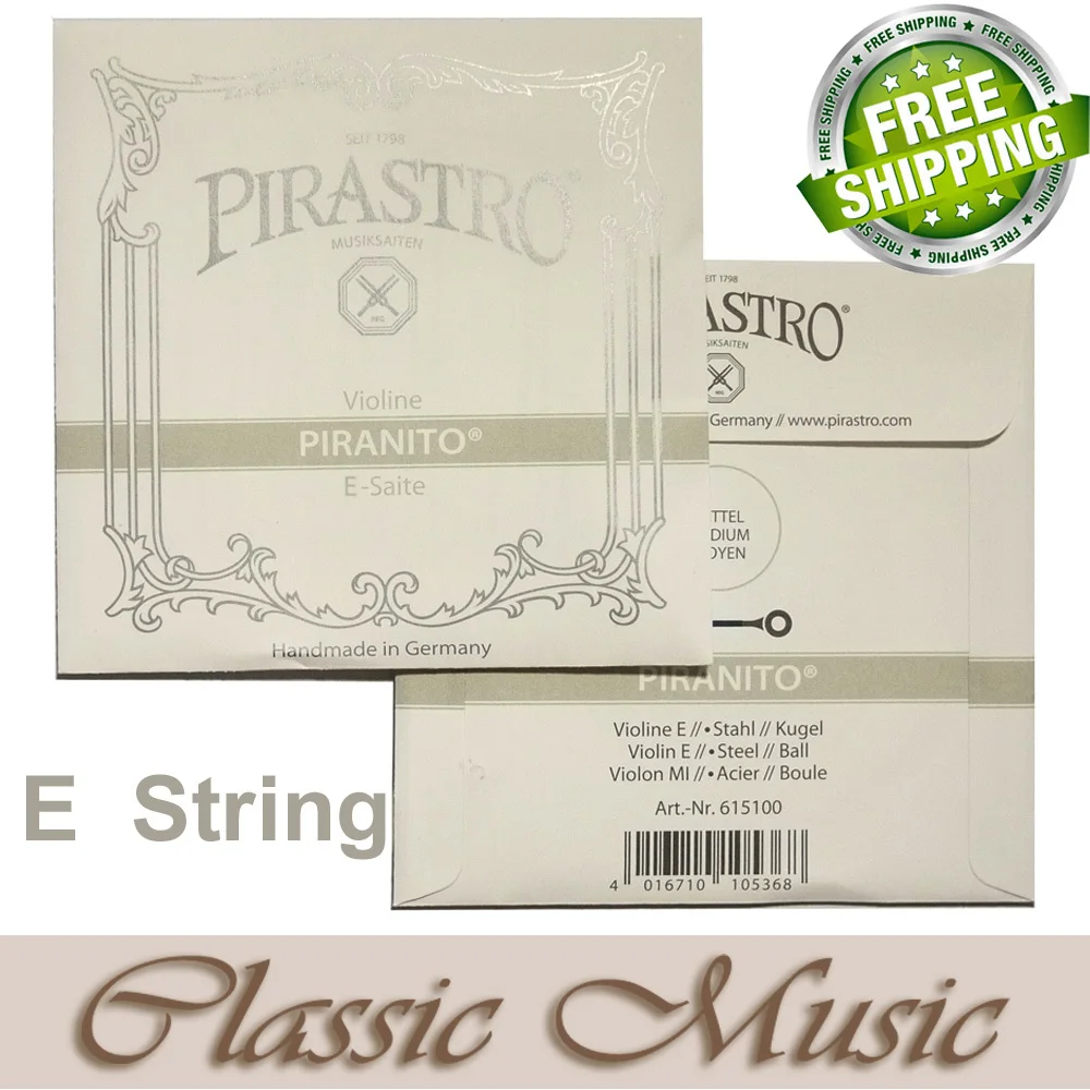 

Free shipping ,Pirastro Piranito Violin String ,Ball End ,4/4,Just E String(615100),Made in Germany