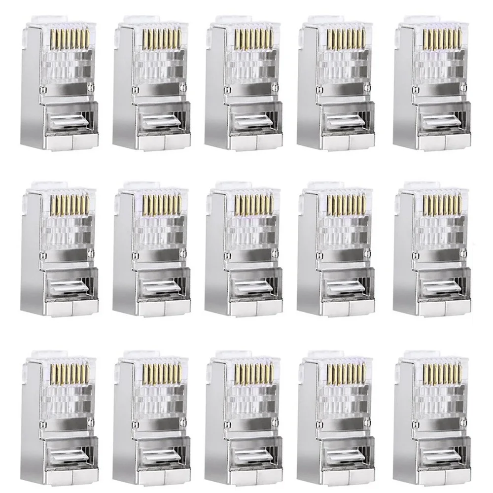Cat6 RJ45 разъем 8P8C Модульная сеть Ethernet Кабельный 20 шт. 50 100 металлический