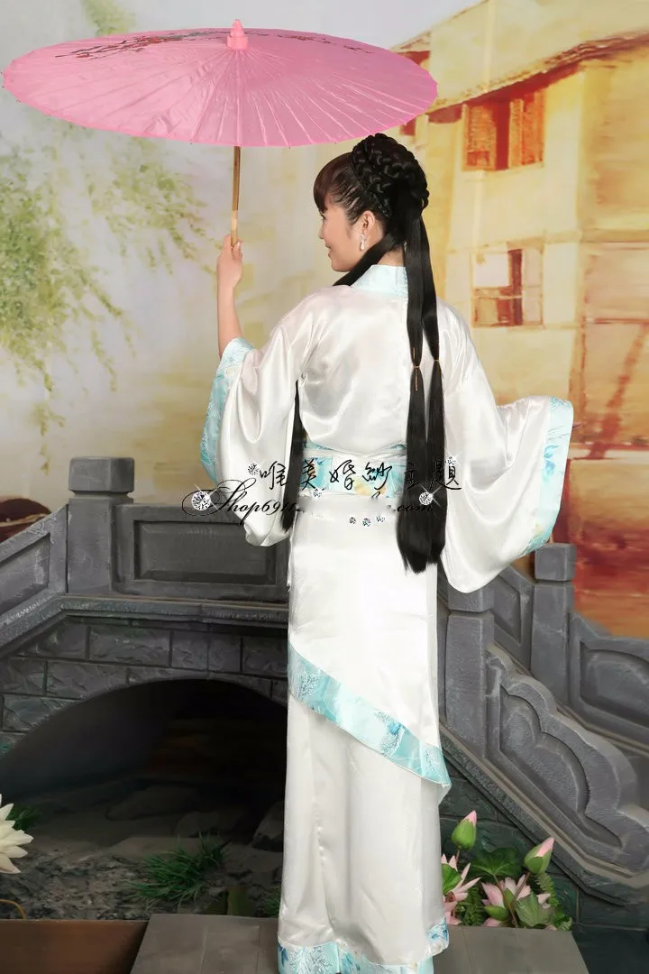 Новинка Hanfu женская одежда Черный Розовый Красный платок синие вышитые костюмы старинная одежда