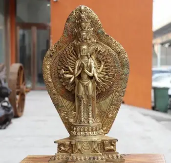 

Chinese Copper Bronze Avalokitesvara Kwan-yin Guanyin Bodhisattva Buddha Statue