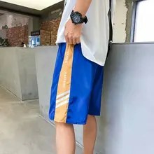 Новые модные мужские Пляжные Шорты повседневные брюки полосатые шорты для фитнеса шорты для бега повседневные спортивные мужские шорты