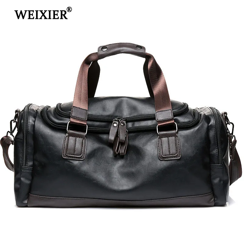 

WEIXIER Fashion PU Leather Mens high quality Travel Bags Male Shoulder Bag Men Messenger Bag Brand Design Handbag 2019 New Come