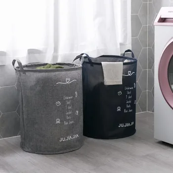 

OTHERHOUSE Waterproof Laundry Basket Clothes Organizer Kids Toy Storage Buckets Laundry Hamper Foldable Laundry Bag Large