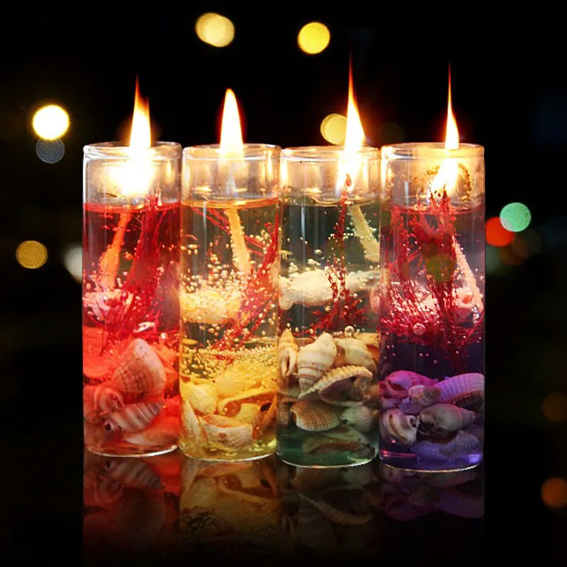1pcs Smokeless Ocean Shells Jelly Candles Aromatherapy Essential Oil