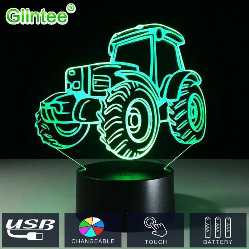 

Creative Car 3D Acrylic LED Atmosphere Lights Illusion Nightlight Mini Automobile Night Lighting Luminous Desk USB Lamps Novelty