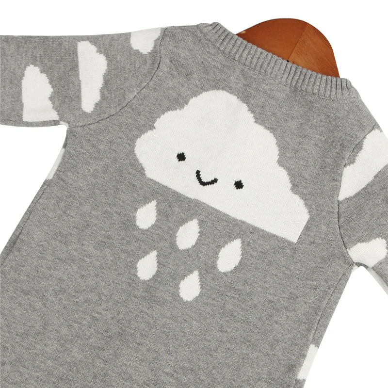 Crochet Baby Romper Rain Clouds Cartoon Romper For Boys Girls Cotton Warm Winter Jumpsuit Knitted One -Picece Baby Boys Clothing (11)