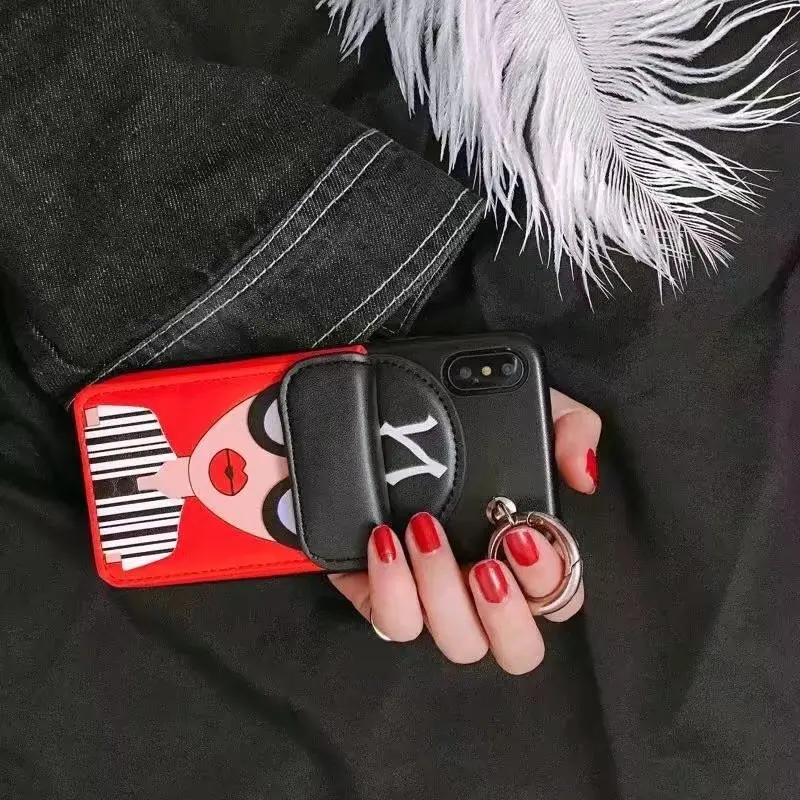 Для iPhone X дамы кошелек милые кожаные чехлы для телефонов для Apple iPhone 6 6S 7 8 плюс для женщин девушка чехол с карты карман
