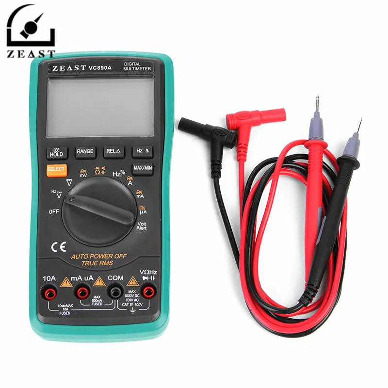 

ZEAST 890A Digital Multimeter 6000 Counts Automatic Range 5 5/6 Frequency NCV Test True RMS Tester Meter DC/AC Measuring Tools