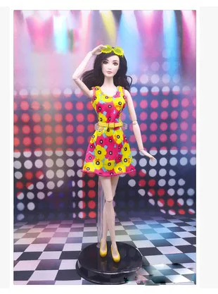 Одежда для куклы; платье; брюки для куклы Барби; 1:6; BBI362 - Цвет: E a dress