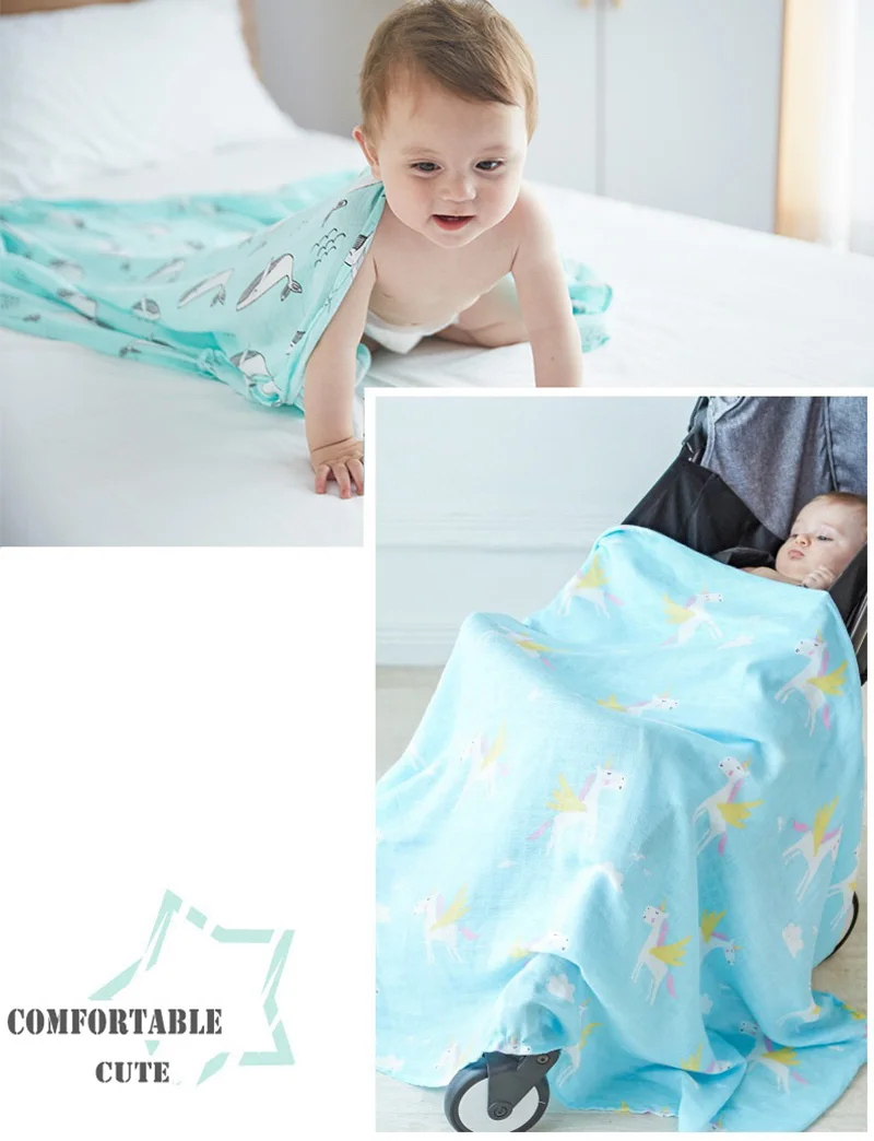 Dropshipping 70%Bamboo 30%Cotton Muslin Diapers Super Soft Baby Blankets Newborn Swaddle Wrap Bebe Baby Bath Towel Bedding Set