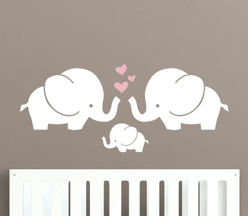 Elephant Wall Sticker Baby Nursery Decal Animal Elephant Wall Sticker Baby Nursery