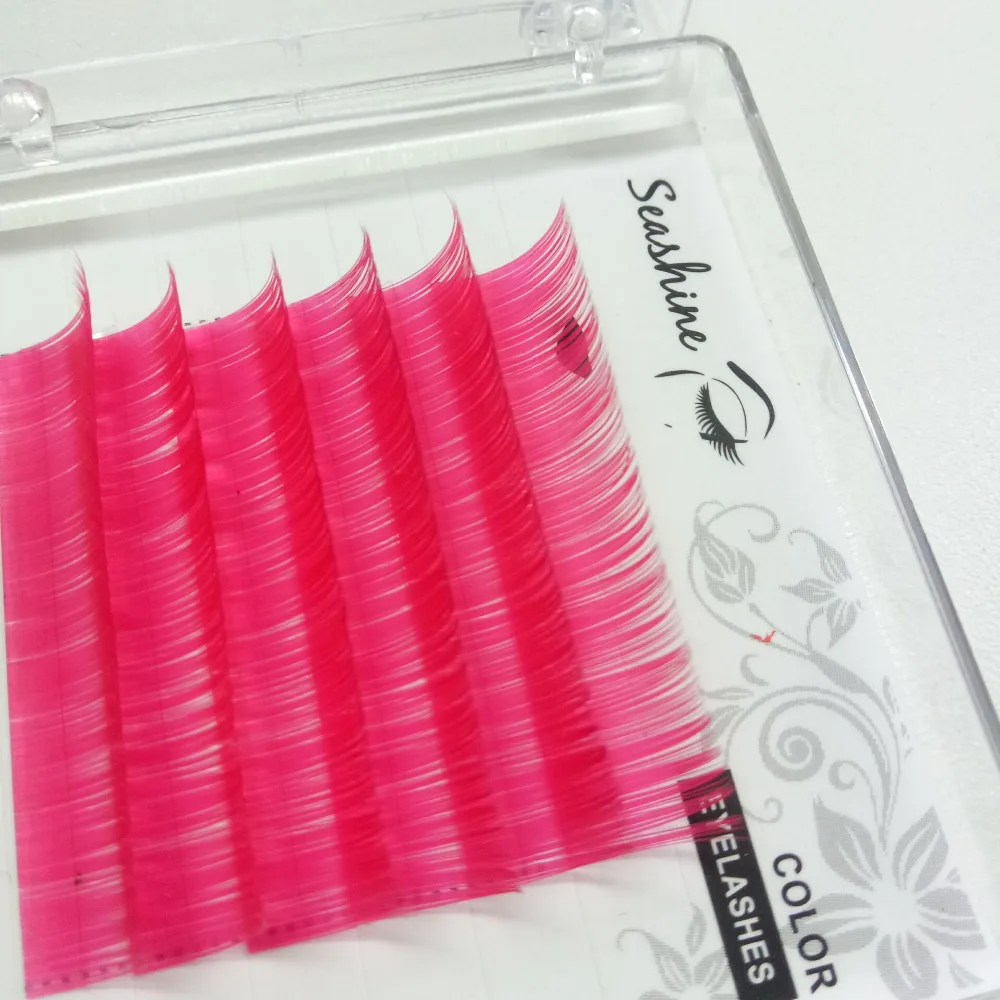 11/13mm Length Pink Eyelash Extension Handmade Pink Eyelash Extension