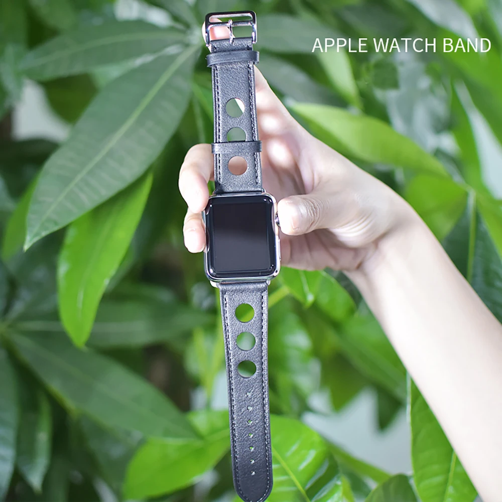 Кожаный Одноместный Тур ремешок для мм Apple Watch 4 группа 44 мм 40 Корреа мм 42 38 мм iwatch серии 3 2 1 запястье браслет ремень