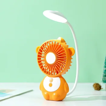 

Cute Monkey Elf Summer Cooling Fan Mini Desktop Lamp Portable Outdoor Fan Power Bank Function