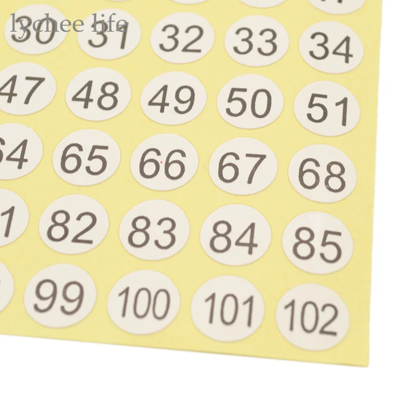Number Stickers 5 Sheets Scrapbooking Stationary Office Supplies DIY Paper Handmade Craft 1-102