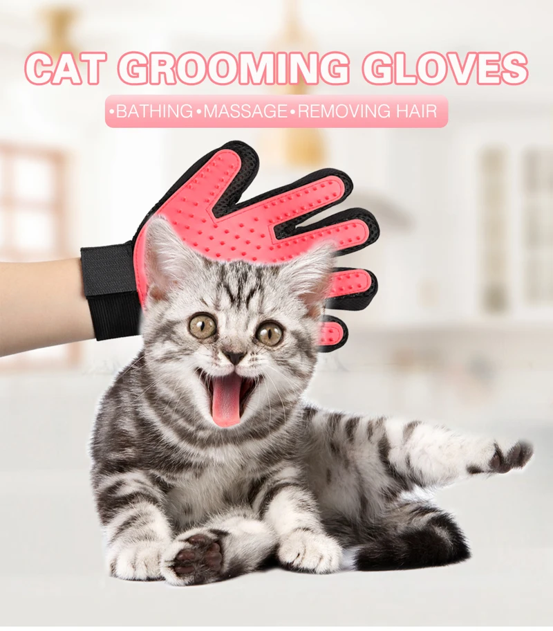1 pet grooming glove 