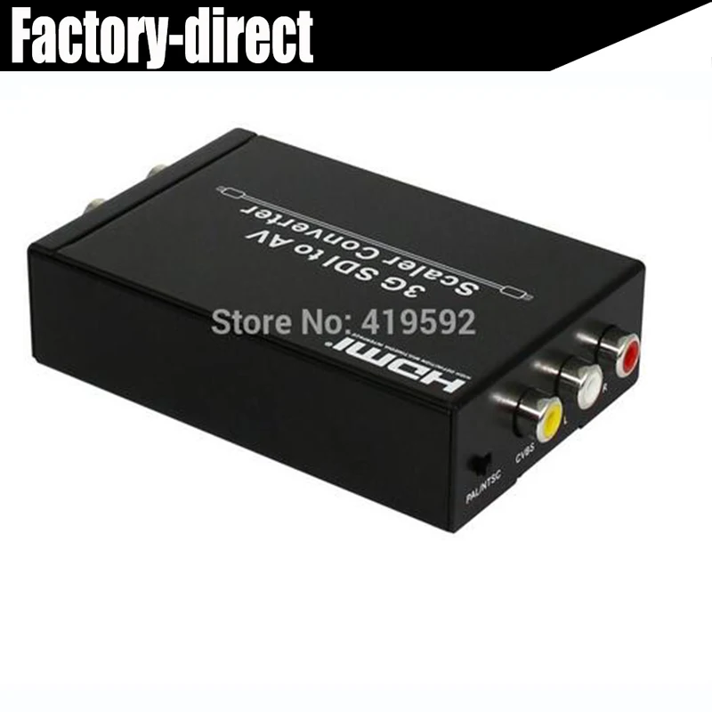 

Computer Accessories SDI to Composite RCA Video + L/R Analog Stereo Audio Converter Scaler SD support HD & 3G for CCTV cameras