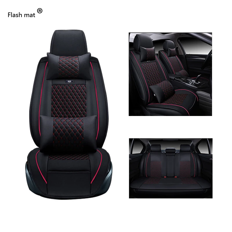 Flash mat Universal Leather Car Seat Covers for Lincoln MKX 2015 2016