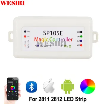 

DC5-24V 2048 Pixels SP105E Magic Controller 4.0 Bluetooth APP Controller WS2801 WS2811 WS2812B SK6812 LDP8806 APA102 LED Strip