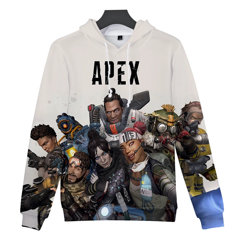 

2019 Spring Apex Legends Game Theme Men's Hooded Drawstring Sweatshirt 3D Printing Sweatshirt Harajuku Style Casual Sweatshirt