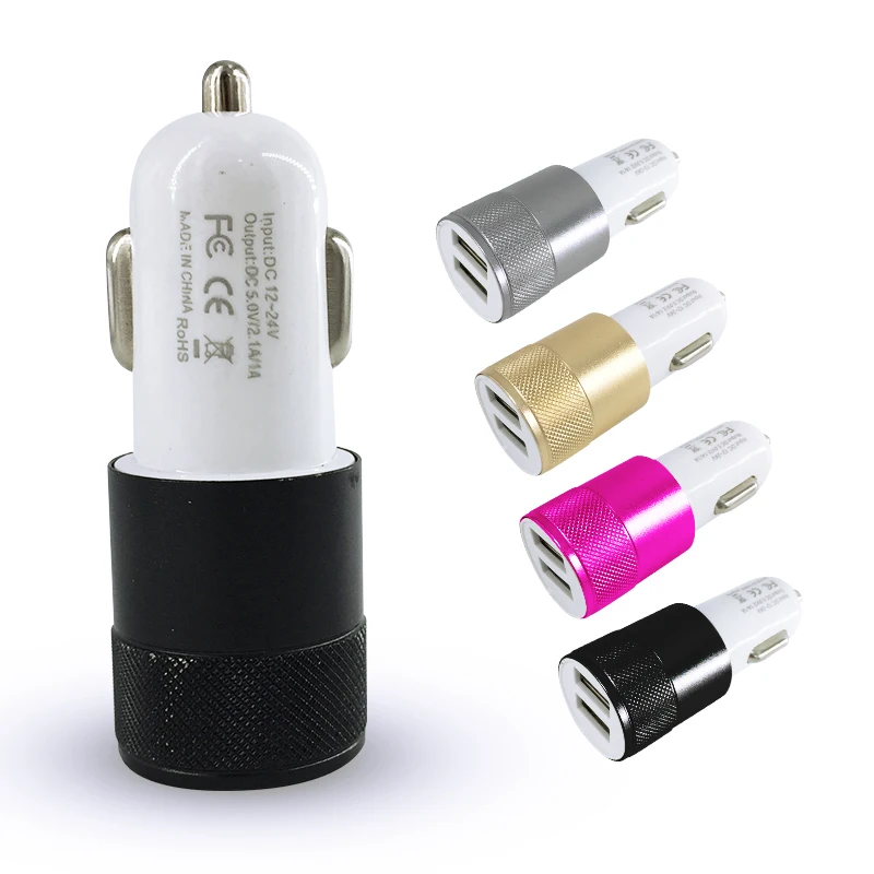 

QIACHIP Universal 2 Port USB Output Car Charger Auto Power Adapter Fast Charge For Mobile phones pad MP3 Camera Tablets New Dual