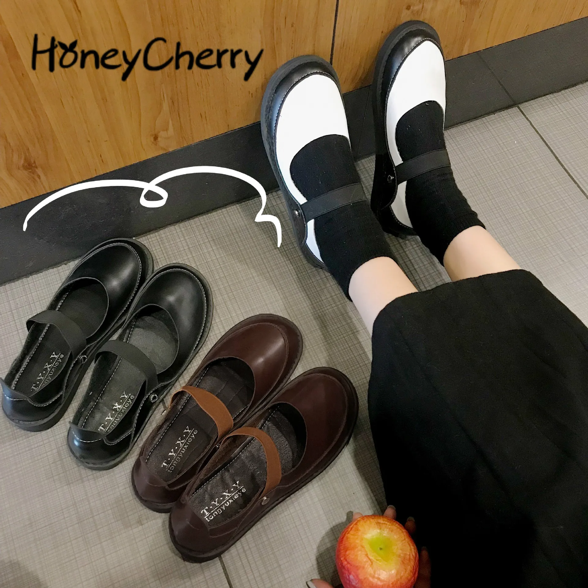 

New Spring Flat Bottom Round Head British Wind Cute Retro Single Shoes For Women In Small Leather Shoes 2019