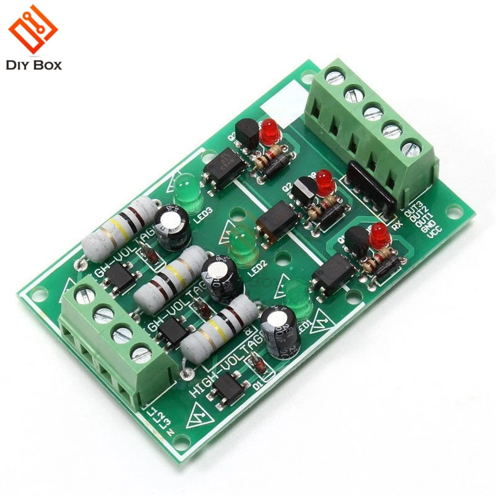 

3 Channel Optocoupler Isolation Module AC 220V Isolated Board Testing Module No PCB Holder AC Detection Module