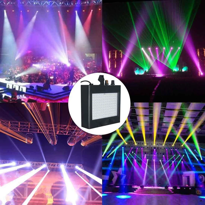 Супер яркий RGB Стробоскоп светильник 25 Вт 108 SMD5050 Светодиодная лампа для