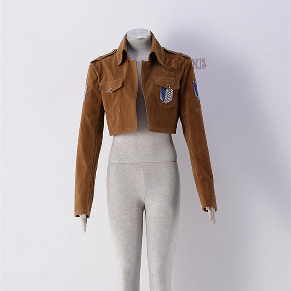 

Athemis Attack on Titan coat Jacket for Eren Levil Mikasa Ackerman high quality Suede fabric Any size
