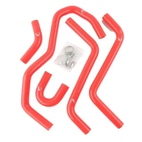 Red Silicone Radiator Hose Kit For YAMAHA RHINO 660 YXR660 2004 2007
