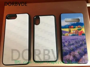 

DIY Sublimation Blank Tempered Glass Case Heat Transfer Print with Adhesive Tape For 11 PRO XS MAX XR XS 7plus 6 8 100pcs/Lot