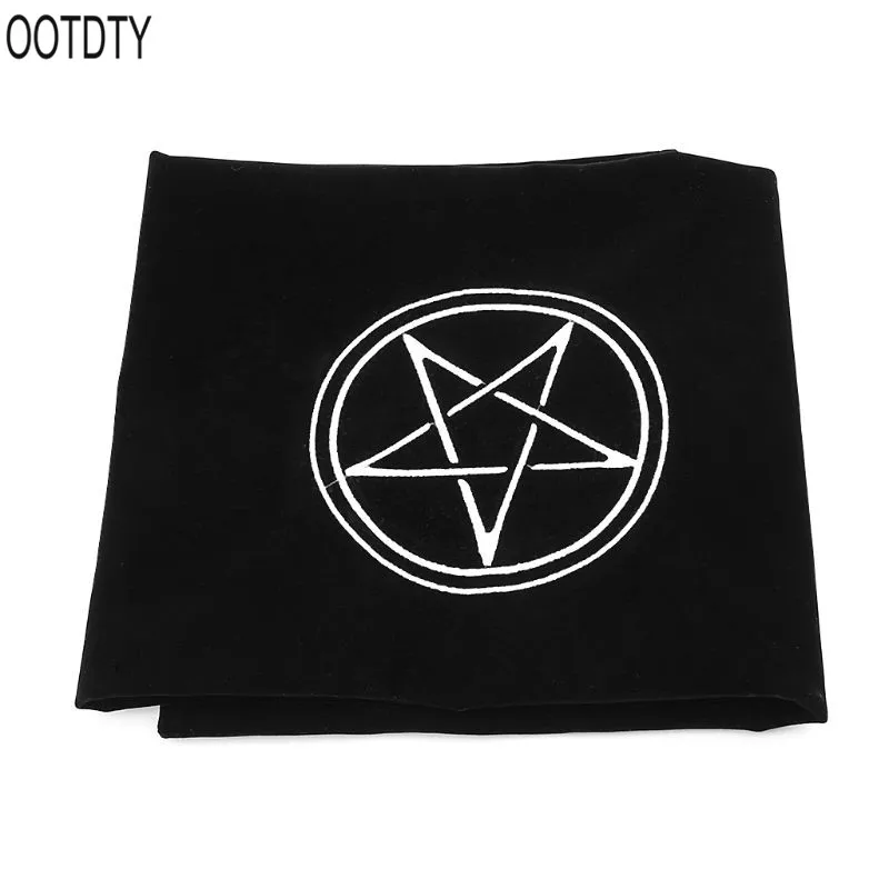 

80*80cm Velvet Tarot Tablecloth Altar Wicca Pentacle Sun Embroidery Board Game