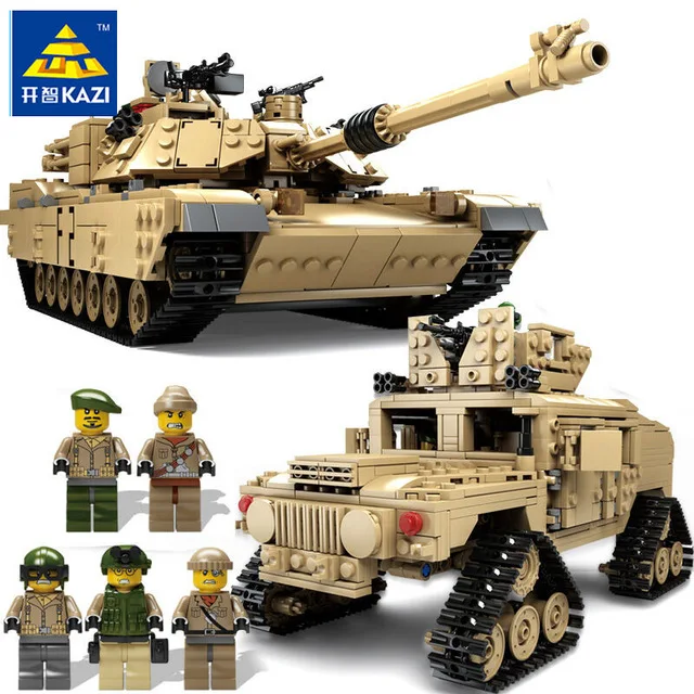 

KAZI 10000 The Military tank Armored vehicles Set Model Building Blocks Bricks compatible legoingly Children Toys Christmas Gift