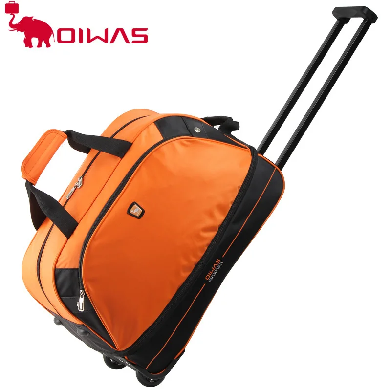OIWAS Trolley Travel Bags 56L Waterproof Foldable Rolling Luggage Zipper Rubber Wheel OCL8001in