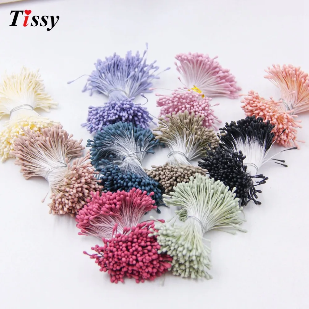 400pcs 1.5mm Mini Stamen Handmade Artificial Flower For Wedding Party Home Decoration DIY Scrapbooking Craft Accessories