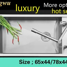 Горячая роскошь на продажу Кухня ручная раковина одинарная мойка пищевой 304 из нержавеющей долговечной стали 650x440/780x440 мм