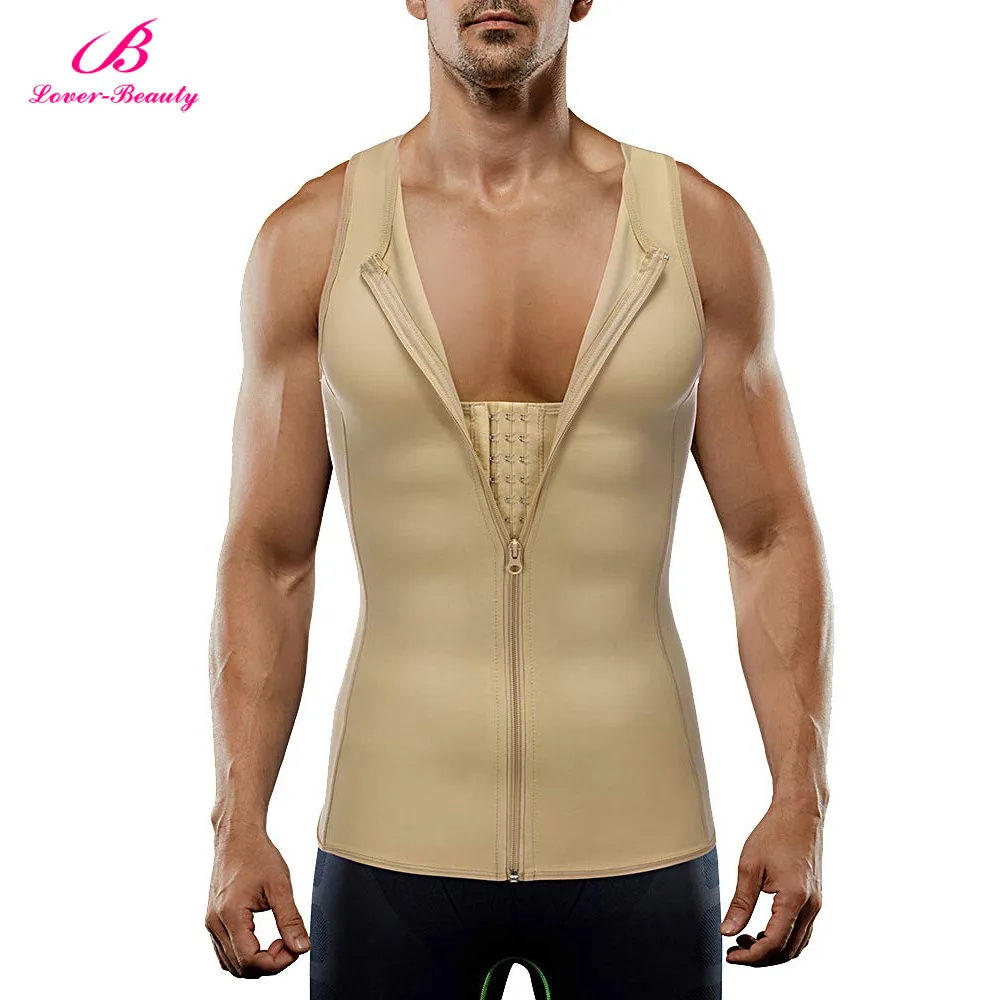 Tanie Lover Beauty Men Shapewear odchudzanie koszulka kompresyjna na wyszczuplanie ciała Tank Top Shaper Tight podkoszulek kontrola brzucha pas