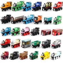 12Pcs/Set Thomas Train Wooden toys For Children Thomas Anime Railway Trains and Friends Mini Train Wooden Christmas Train Toys
