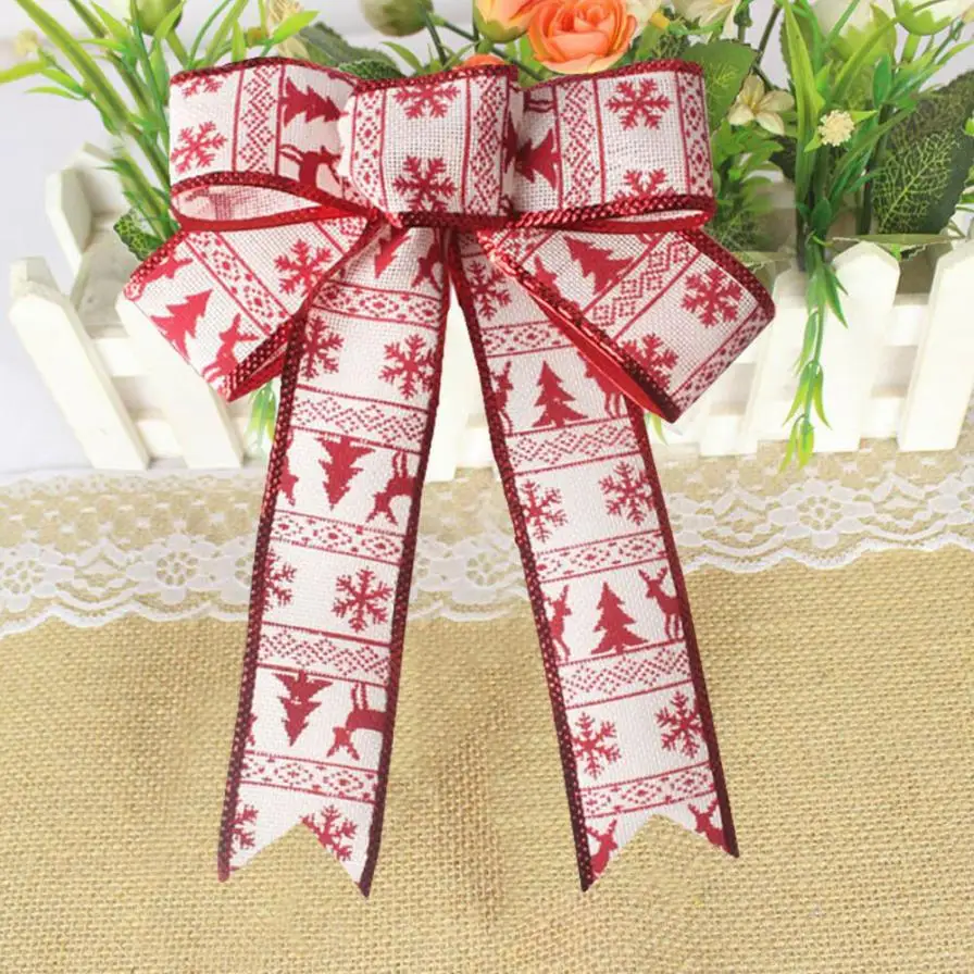 Romantic Rosette Hanging Charm Ribbon Party Decoration Christmas Tree Ornament christmas decorations for home C3088