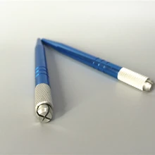 2 шт. ручная ручка Перманентный макияж бровей ручка микроблейдинг машина татуировки питания синего цвета