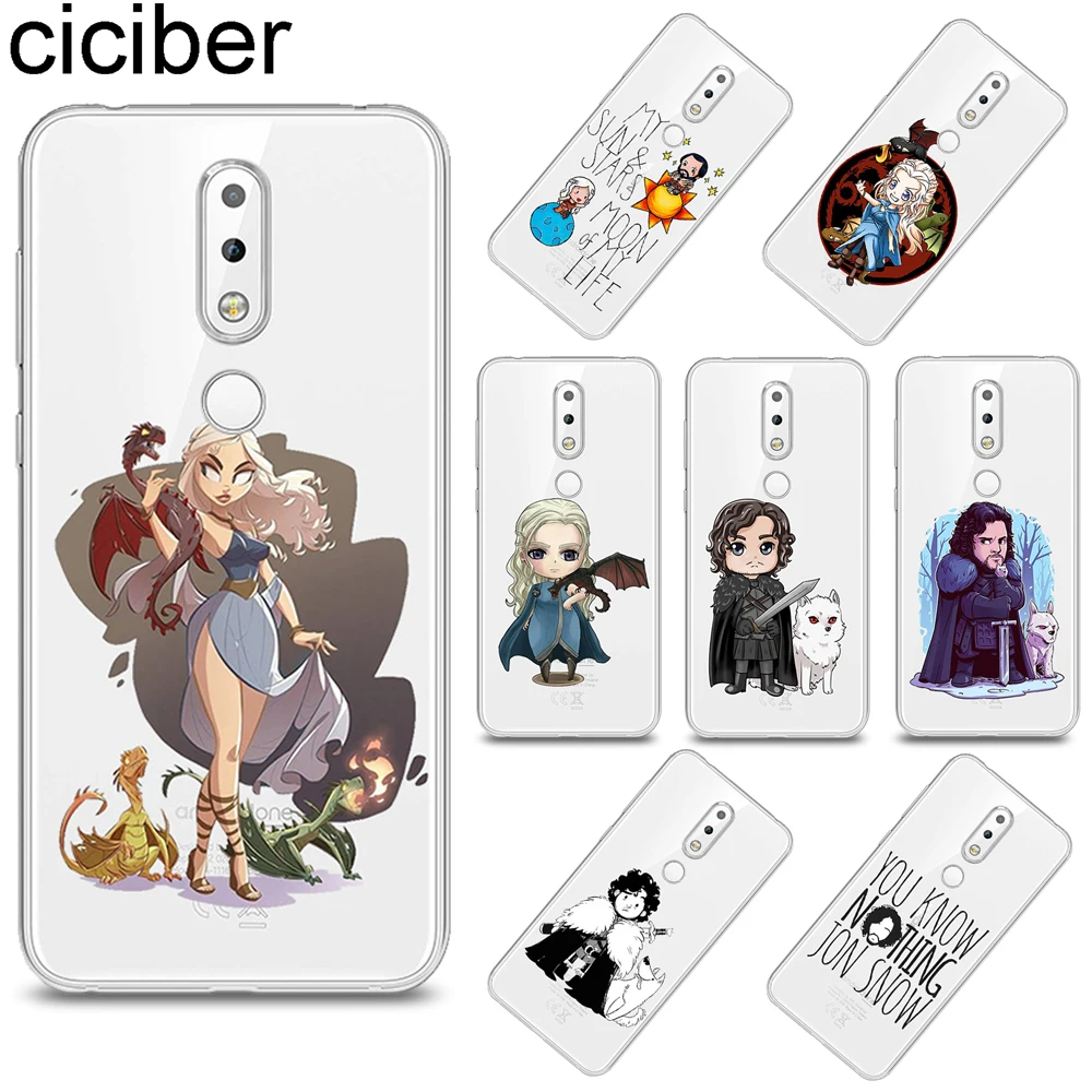 

ciciber Game Thrones Cover for Nokia X6 X7 X5 X3 Soft TPU Phone Case for Nokia 9 8 8.1 7 7.1 6 6.1 5 5.1 3 3.1 2 2.1 1 Plus Capa