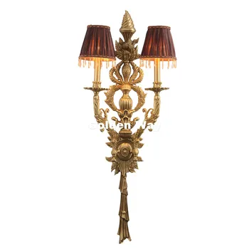 

Free Shipping Art Deco Floral Design Colorful Wall Lamp American Country Wall Light G4 LED Design Lampshade Wall Sconce 110-240V