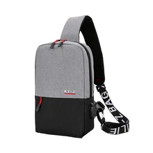 Мода usb зарядка повседневная мужская нагрудная сумка холщовые мужские сумки через плечо сумка через плечо дорожная сумка через плечо нагрудные сумки